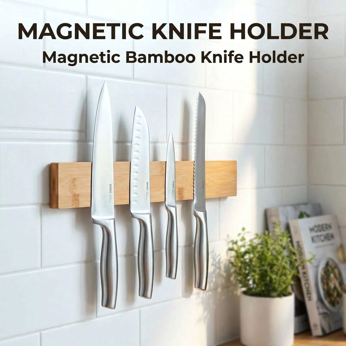 Magnetic Knife Strip - Magnetic Knife Holder With Ultra-Strong Hidden