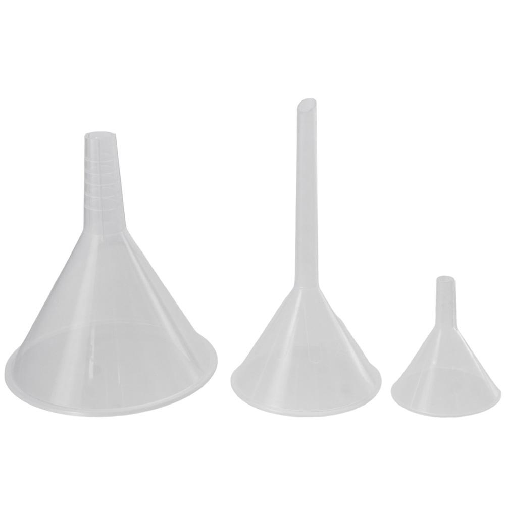 Kitchen Gadgets Set - 1/3Pcs Portable Clear Plastic Funnel Set