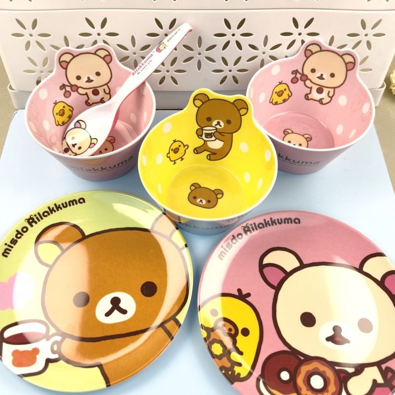 Kitchen Gadgets Set - Adorable Rilakkuma Printed Dish Set Lovely