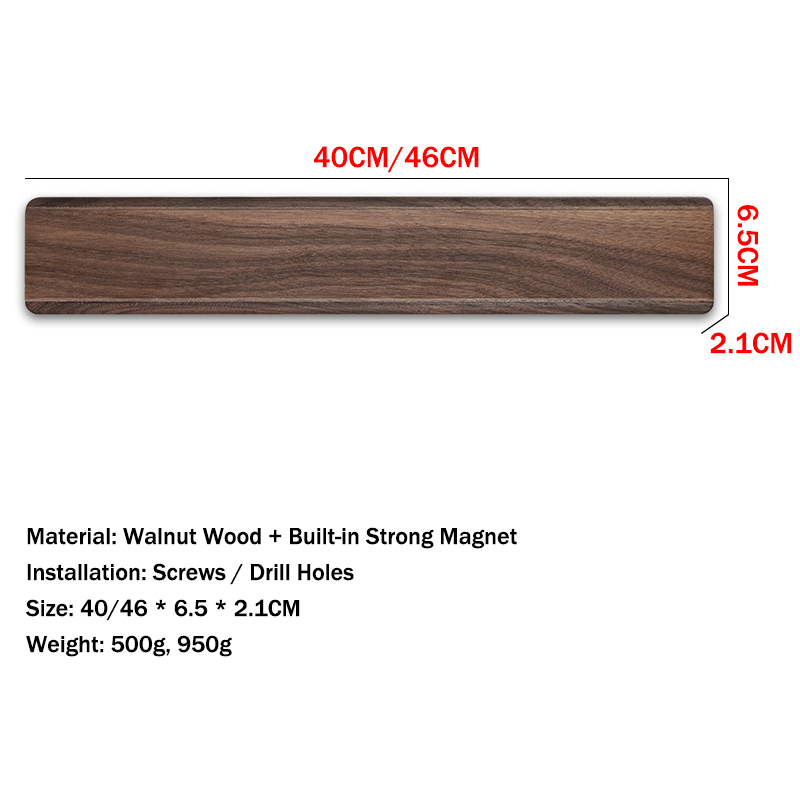 Walnut Wood Strong Magnetic Kn - огляд і ціна Magnetic Knife Strip