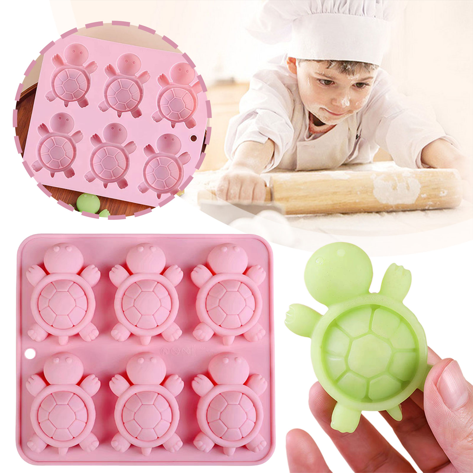 Turtles Ice Tray 3D Tortoises  - огляд і ціна Kitchen Gadgets Baking