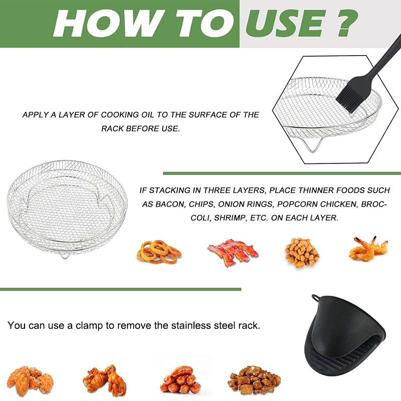3-layers Air Fryer Rack Stacka - огляд і ціна Kitchen Gadgets Air Fryer