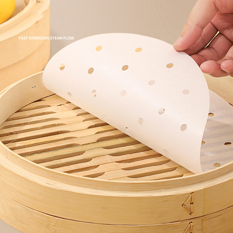 50pcs Bamboo Steamer Papers Di - огляд і ціна Kitchen Gadgets Air Fryer