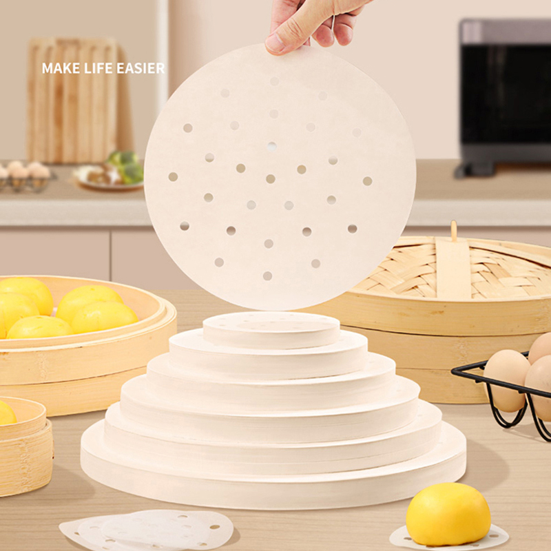 50pcs Bamboo Steamer Papers Di - огляд і ціна Kitchen Gadgets Air Fryer
