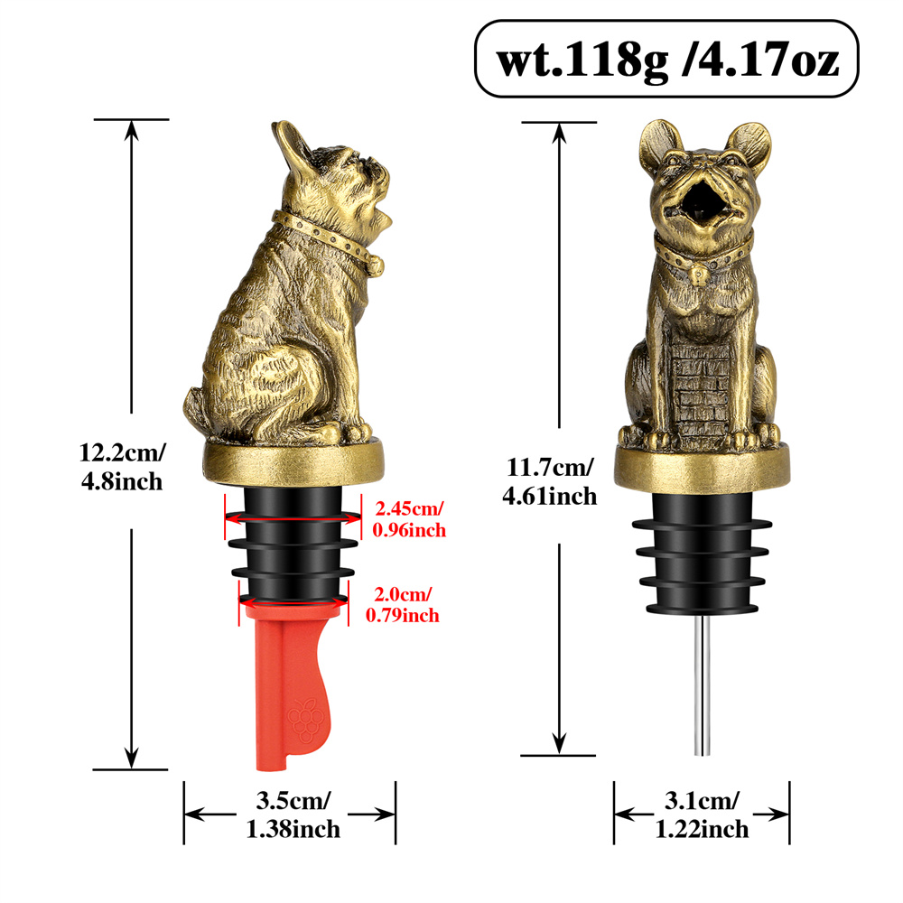 Cute French Bulldog Wine Pouer - огляд і ціна Quality Kitchen Gadgets