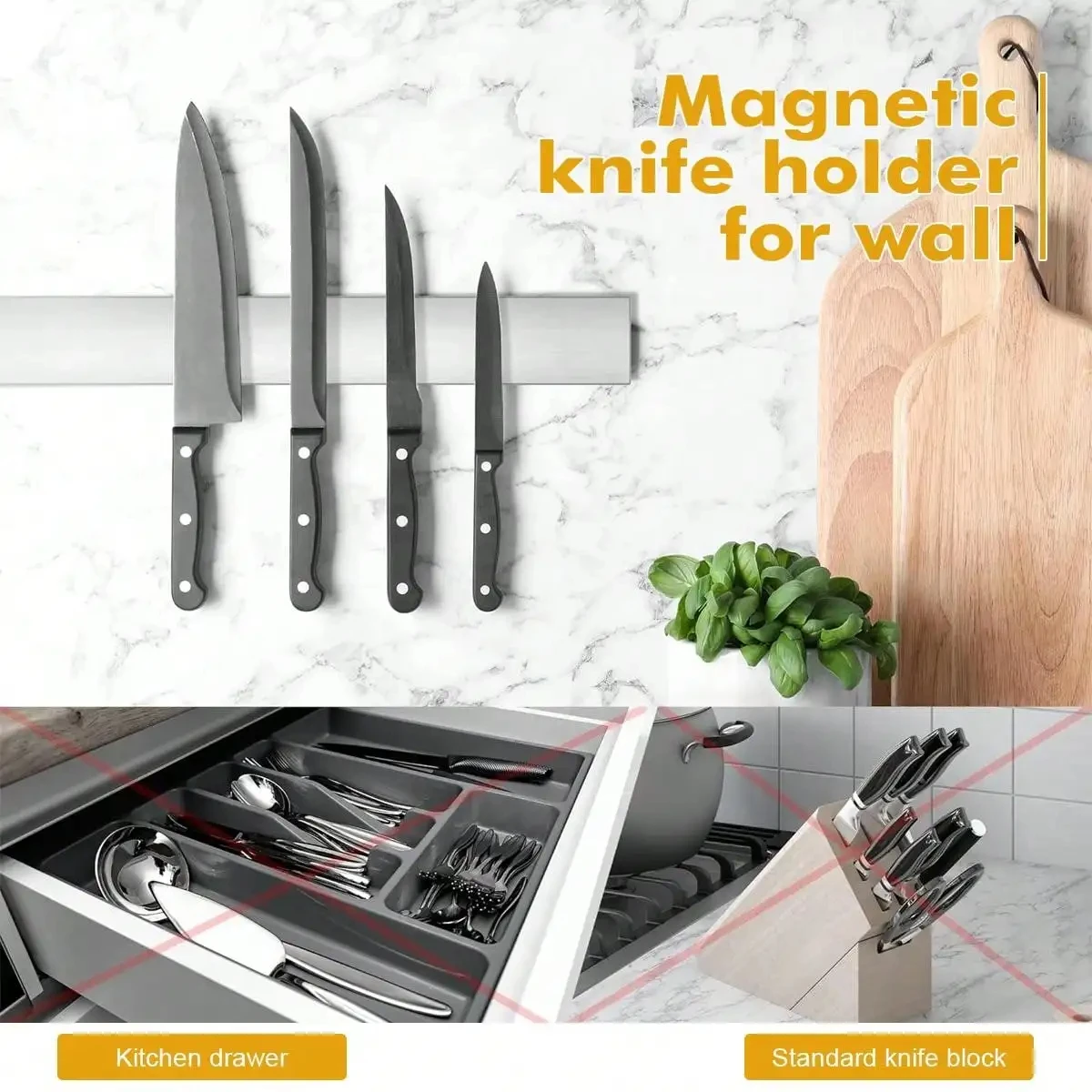Leeseph Magnetic Knife Holder  - огляд і ціна Magnetic Knife Strip